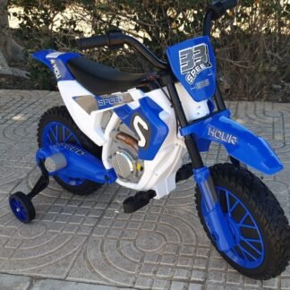 VENTA Moto cross Eléctrica Infantil 12v, Azul, GAS EN PUÑO, 3-7 años - INDA500-LE9013-XMX616